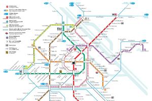 Plan aller Schnellverbindungen in Wien
