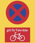 Aufkleber Parken verboten für Fahrräder